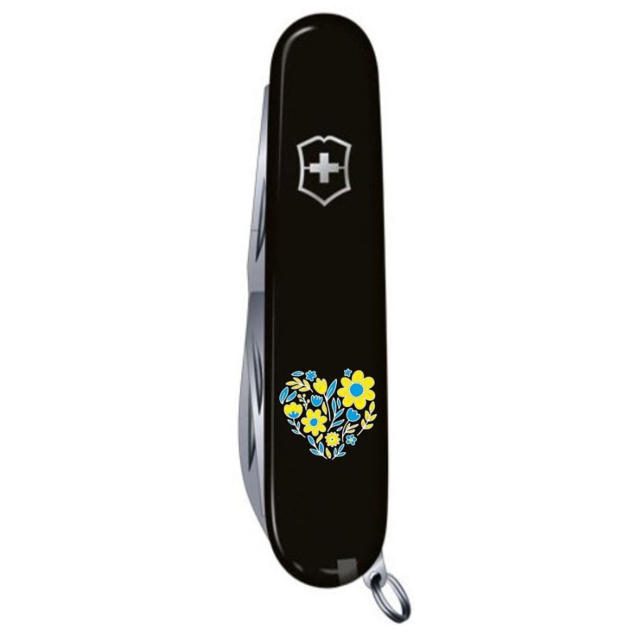 Ніж Victorinox Spartan Ukraine 91мм,12функ,чорн ,Квіткове серце