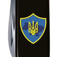Складаний ніж Victorinox HUNTSMAN UKRAINE Тризуб на щиті 1.3713.3_T1080u