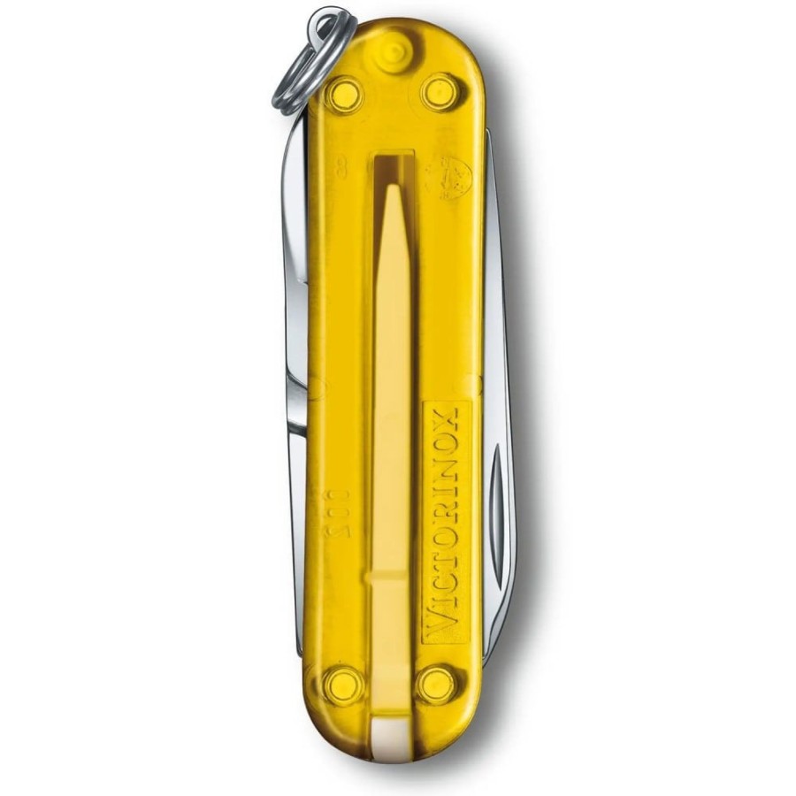 Ніж Victorinox Classic SD Ukraine 58мм,7функ,син.прозор-жовт.прозор