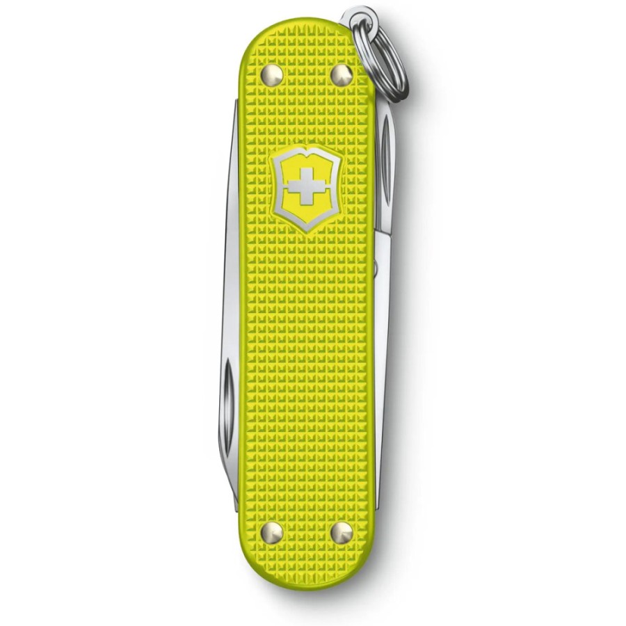 Ніж Victorinox Classic SD Electric Yellow 58мм,5функ,ріфл.жовт