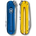 Ніж Victorinox Classic SD Ukraine 58мм,7функ,син.прозор-жовт.прозор