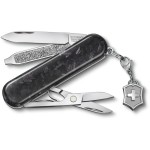 Ніж Victorinox Classic Brilliant Carbon 58мм,5функ,карбон + брелок-лого