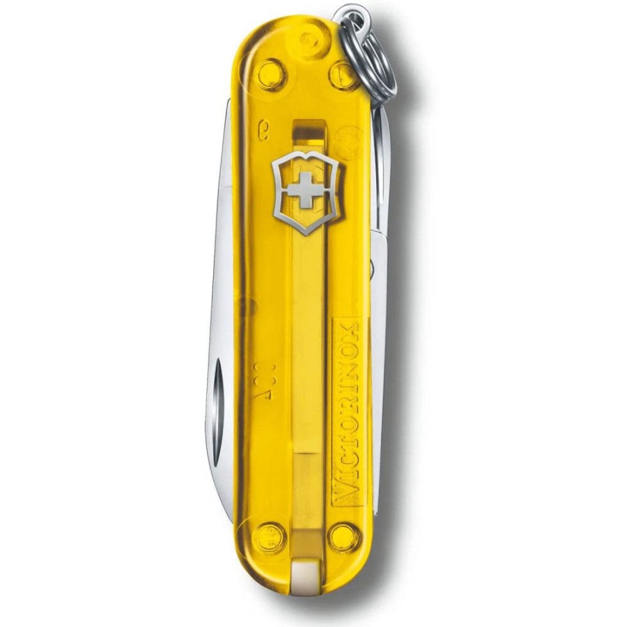 Ніж Victorinox Classic SD Ukraine 58мм,7функ,жовт.прозор-син.прозор