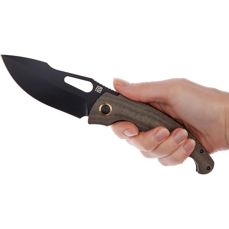 Ніж Artisan Xcellerator BB, AR-RPM9 Steel, Micarta green