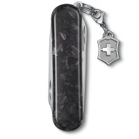 Ніж Victorinox Classic Brilliant Carbon 58мм,5функ,карбон + брелок-лого
