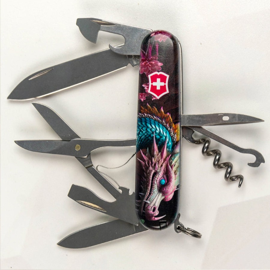 Ніж Victorinox Climber Zodiac 91мм,14функ ,Лазурний дракон