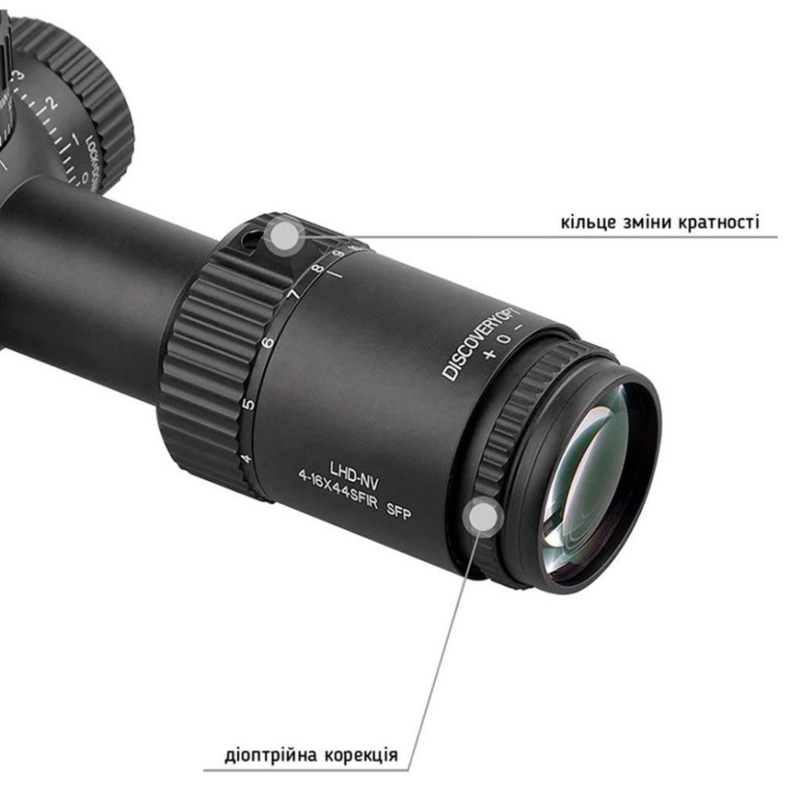 Приціл Discovery Optics LHD-NV 4-16X44SFIR SFP 30mm, з підсвічуванням (230104)