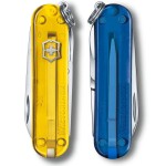 Ніж Victorinox Classic SD Ukraine 58мм,7функ,жовт.прозор-син.прозор