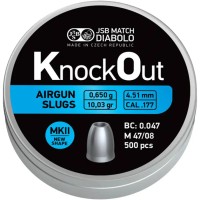 Кулі пневматичні JSB KnockOut Slugs MK II, 4,51 мм 0.650 гр, 500 шт/уп