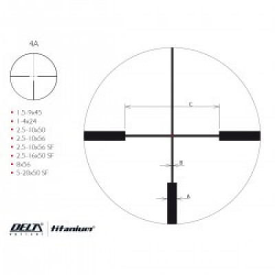 Приціл оптичний Delta DO Titanium 1.5-9x45 4A