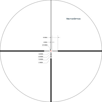 Приціл оптичний Vector Optics Continental 2-12x50 (30 мм) illum. SFP