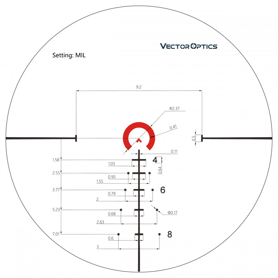 Приціл оптичний Vector Optics Continental 1-6x28 (34mm) illum. FFP Tactical