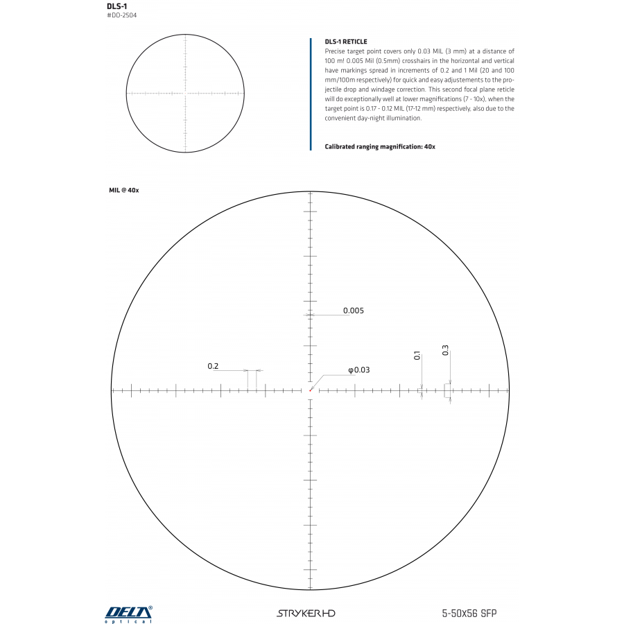 Приціл оптичний Delta STRYKER 5-50x56 DLS-1 2020