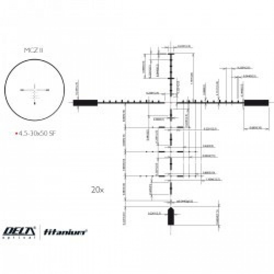 Приціл оптичний Delta DO Titanium 4.5-30x50 MCZ II illum. 30mm