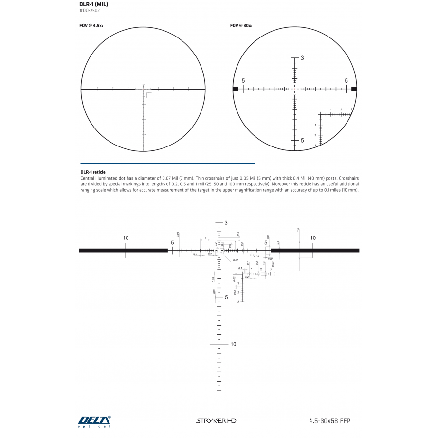 Приціл оптичний Delta STRYKER 4,5-30x56 (34 мм) FFP illum. DLR-1 2020