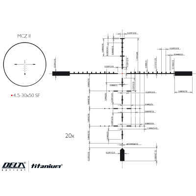 Приціл оптичний Delta DO Titanium 4.5-30x50 MCZ II illum. 30mm