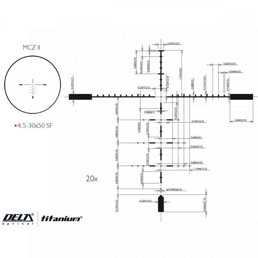 Приціл оптичний Delta DO Titanium 4.5-30x50 MCZ II illum. 30mm