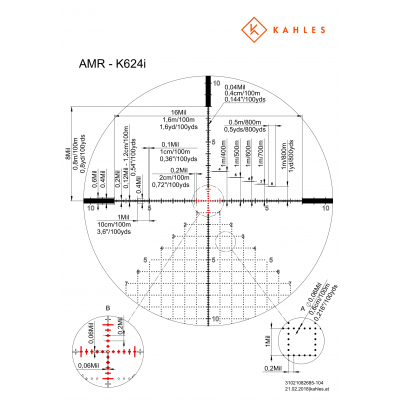 Приціл оптичний KAHLES K 624i CCW 6-24x56 / AMR-left