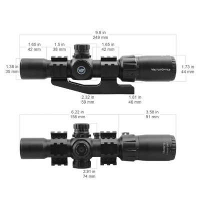 Приціл оптичний Vector Optics MUSTANG GENII 1-4X30 (30 мм) Illum. SFP