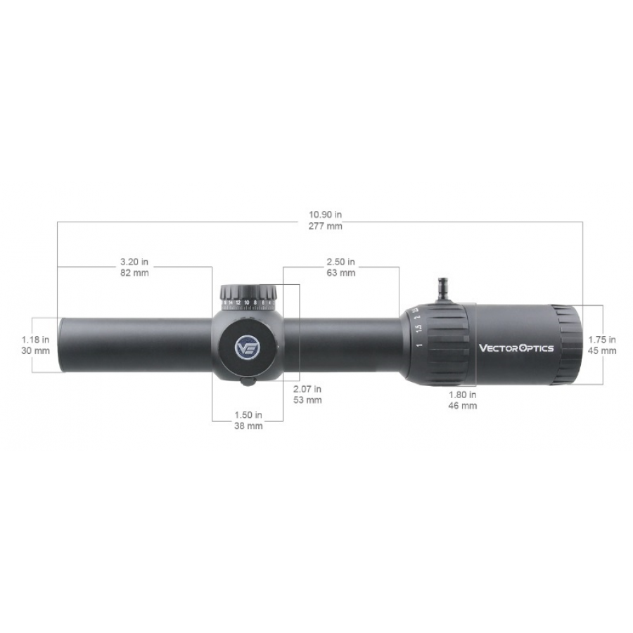 Приціл оптичний Vector Optics Constantine 1-10x24 (30 мм) illum. SFP