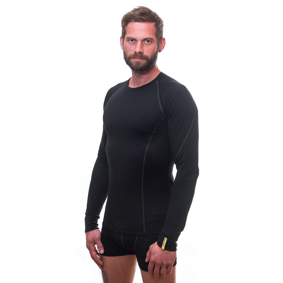 Термофутболка чоловіча Sensor Merino Active LS black 11109033, SM11MA-black-S