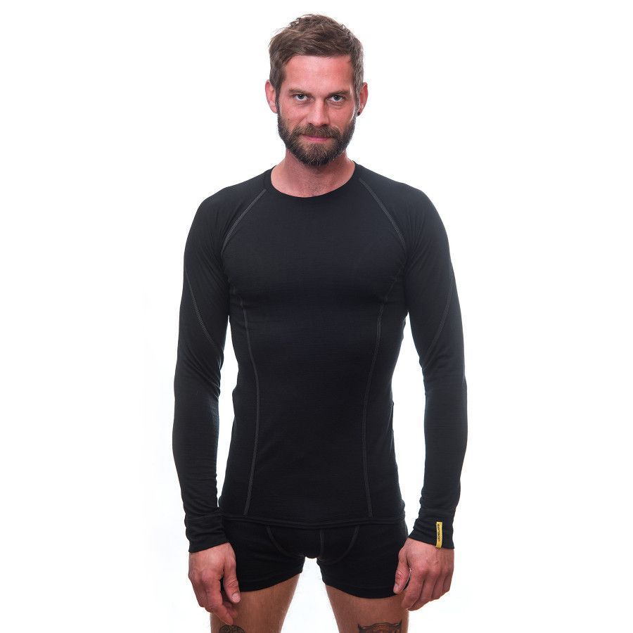 Термофутболка чоловіча Sensor Merino Active LS black 11109033, SM11MA-black-S