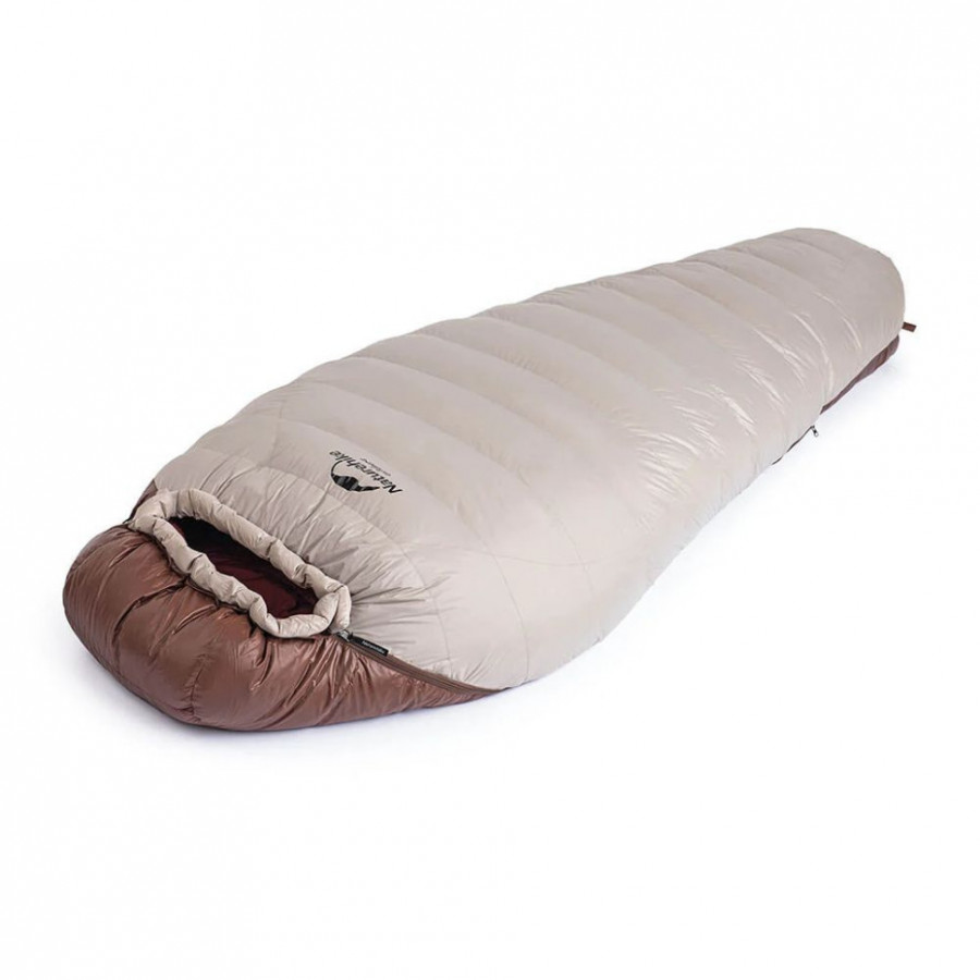 Спальник з натуральним пухом Naturehike Snowbird NH20YD001,p-р L, коричневий 560 г