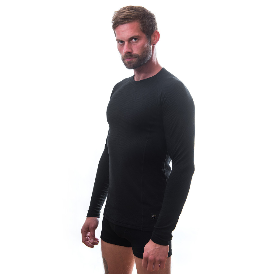 Термофутболка чоловіча Sensor Merino DF LS black 15100021, SM11M-black-XL