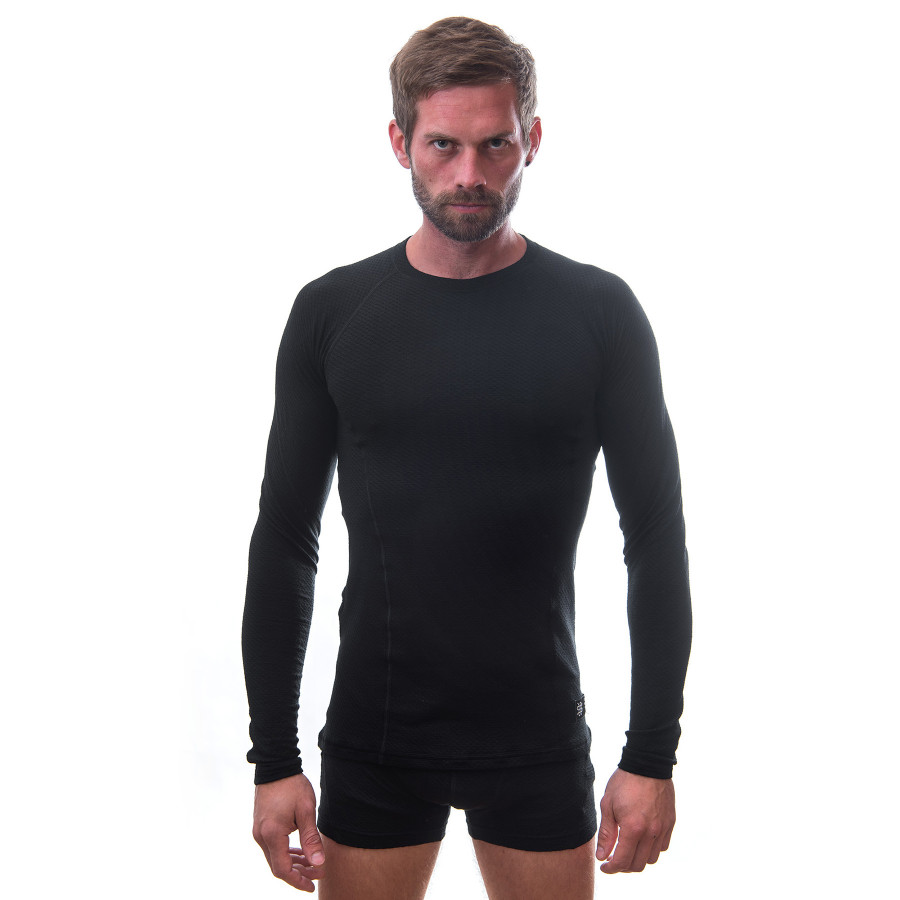 Термофутболка чоловіча Sensor Merino DF LS black 15100021, SM11M-black-XL