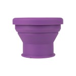 Стакан Tribe Collapsible Shot 90 мл з кришкою силіконовий T-FF-0030, plum