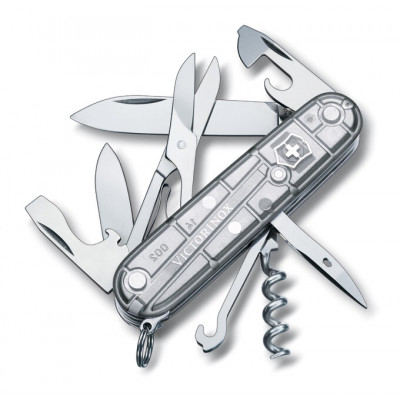 Ніж Victorinox Swiss Army Climber прозорий срібний