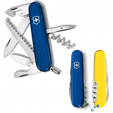 Ніж Victorinox Swiss Army Camper Ukraine синьо-жовтий