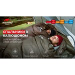 Спальник с капюшоном Naturehike U350S NH20MSD07, (-3°C), правый, темно-зеленый