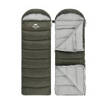 Спальник с капюшоном Naturehike U350S NH20MSD07, (-3°C), правый, темно-зеленый