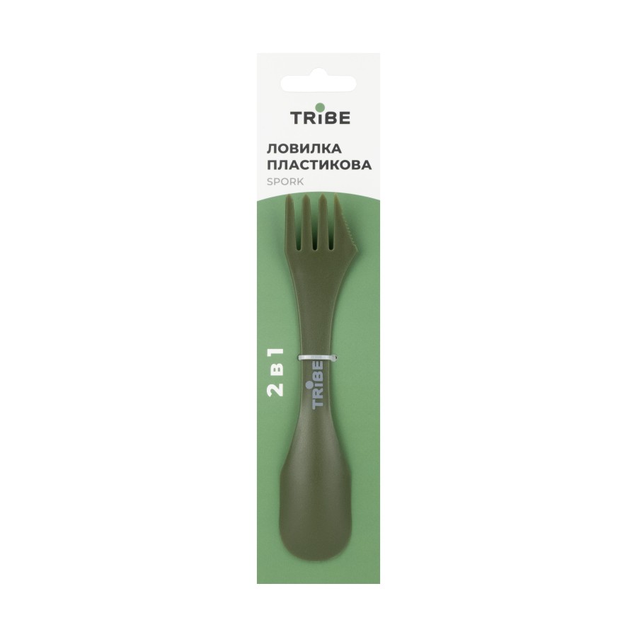 Ловилка Tribe Spork пластикова T-FC-0031, olive