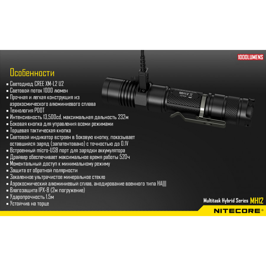 Ліхтар Nitecore MH12