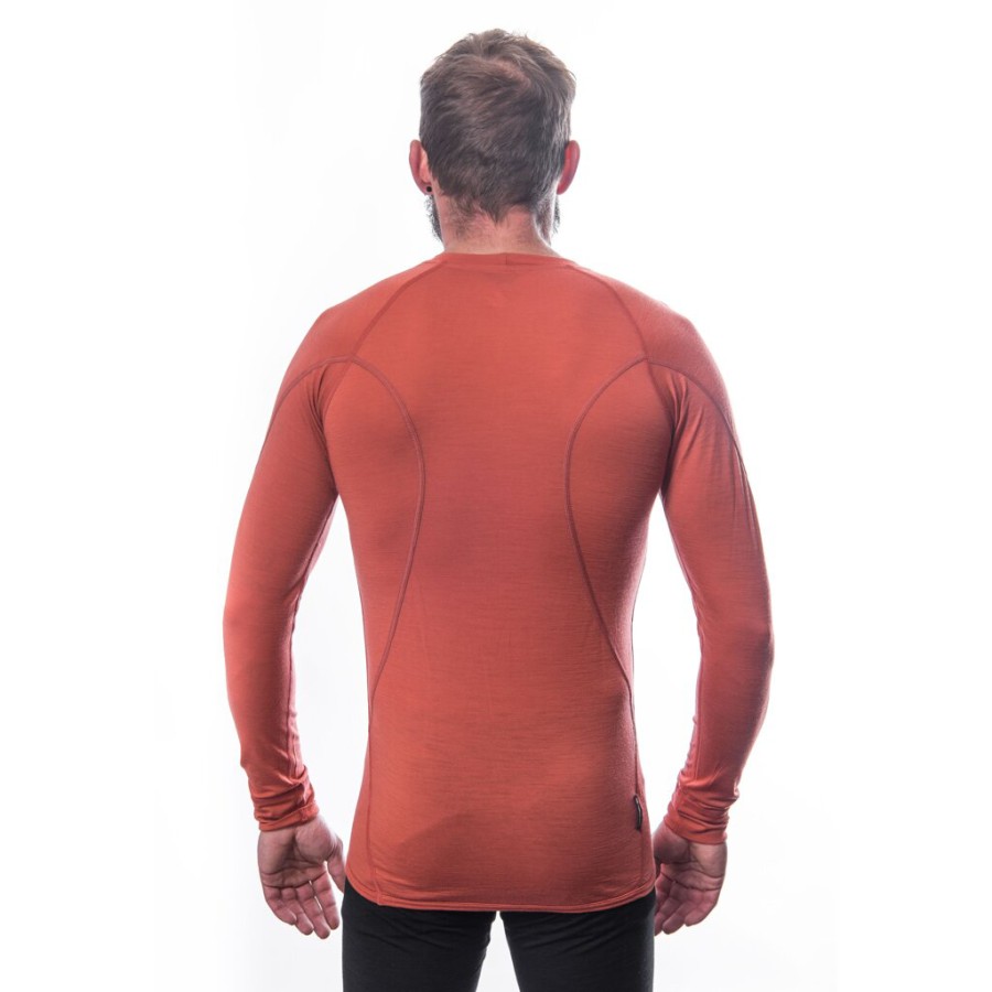 Термофутболка чоловіча Sensor Merino Active LS terracotta 23200037, SM11MA-terracotta-M