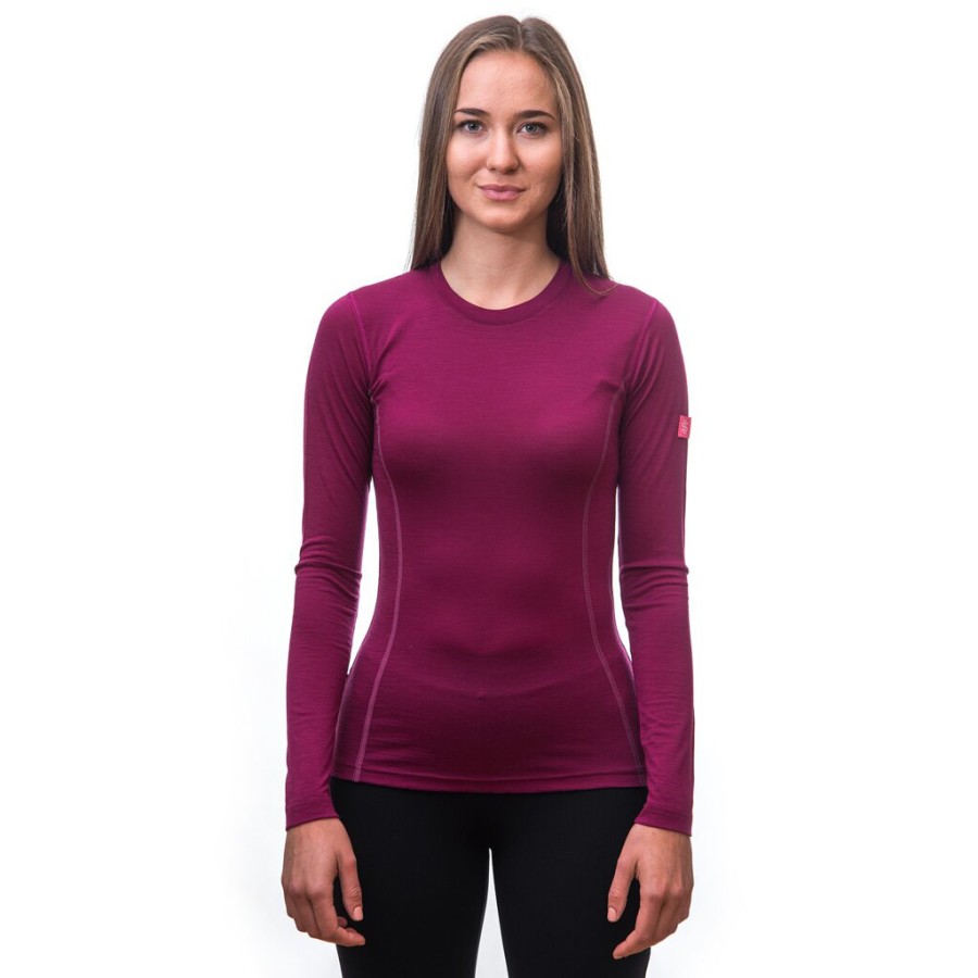 Термофутболка жіноча Sensor Merino Active LS lilla 12110027, SW11MA-lilla-M