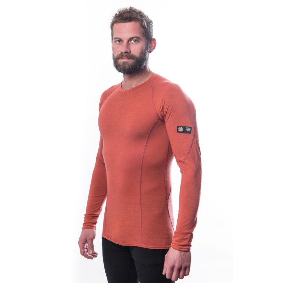 Термофутболка чоловіча Sensor Merino Active LS terracotta 23200037, SM11MA-terracotta-L
