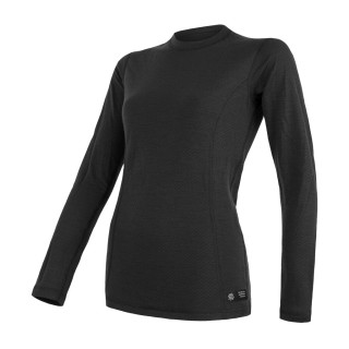 Термофутболка жіноча Sensor Merino DF LS black 15100029, SW11M-black-S
