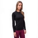 Термофутболка жіноча Sensor Merino DF LS black 15100029, SW11M-black-L
