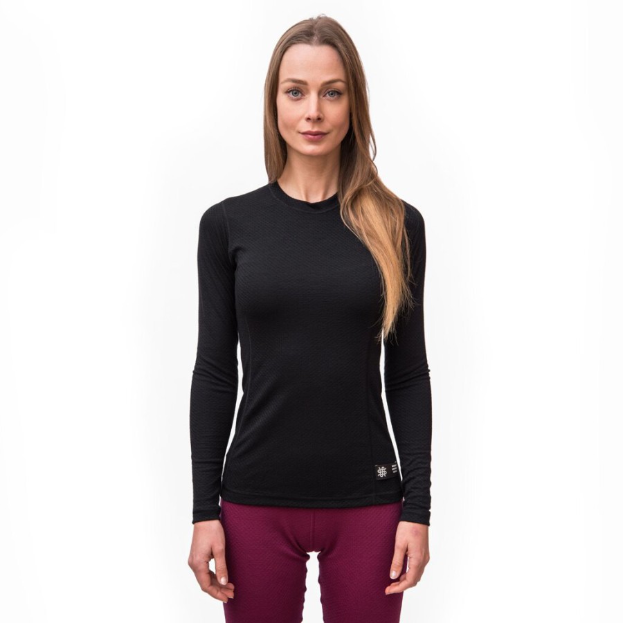Термофутболка жіноча Sensor Merino DF LS black 15100029, SW11M-black-XL
