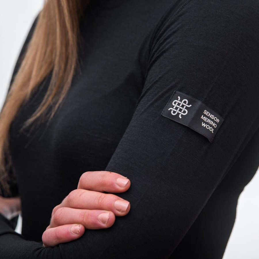 Термофутболка жіноча Sensor Merino Active LS black 11109024, SW11MA-black-M
