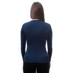 Термофутболка жіноча Sensor Merino DF LS deepblue 19200033, SW11M-deep-blue-S