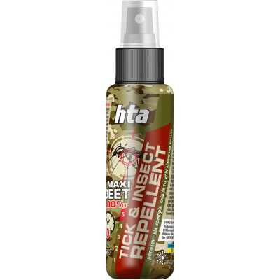 Репелент-спрей від комарах HTA MAXI DEET 100% TICK & INSECT REPELLENT 100 ml