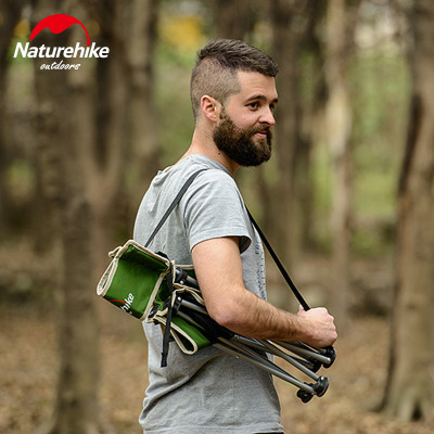 Стілець складний Naturehike NH16J001-J, 600D Oxford / сталь, хакі