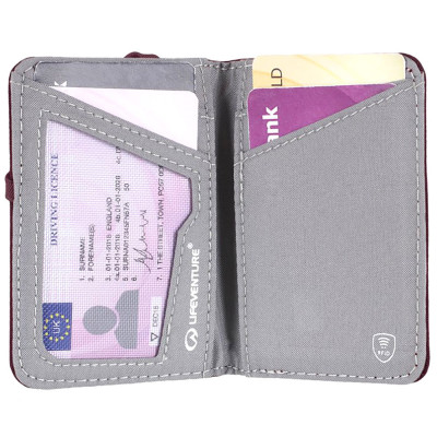 Lifeventure гаманець Recycled RFID Card Wallet plum