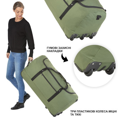 Сумка дорожня на колесах TravelZ Wheelbag 100 Liter Green (603095)