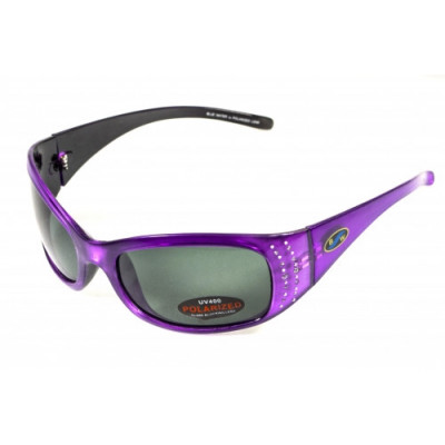 Окуляри поляризаційні BluWater Biscayene Purple Polarized (gray) чорні