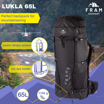 Рюкзак Lukla 65L L чорний